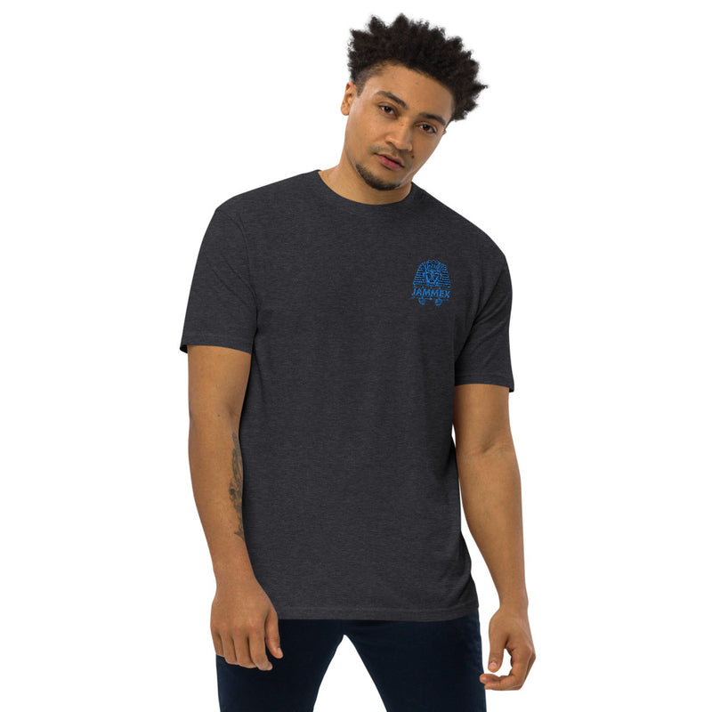 Turquoise Pharaoh - Men’s Embroidered Heavyweight T-Shirt