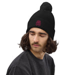 Rose Pharaoh - Embroidered Pom-Pom Beanie