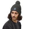 Blue Pharaoh - Embroidered Pom-Pom Beanie