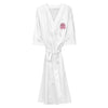 Magenta Pharaoh - Women’s Embroidered Satin Robe