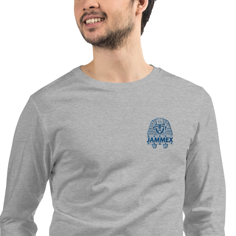 Blue Pharaoh - Unisex Embroidered Long Sleeve T-Shirt