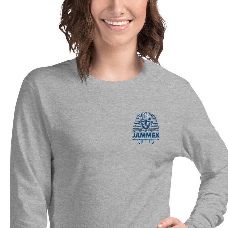 Blue Pharaoh - Unisex Embroidered Long Sleeve T-Shirt