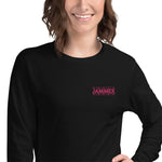 Rose Label - Unisex Embroidered Long Sleeve T-Shirt