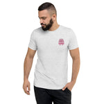 Magenta Pharaoh - Men’s Embroidered Tri-Blend T-Shirt