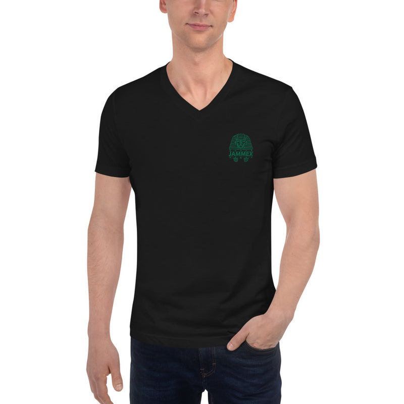 Jade Pharaoh - Men’s Embroidered V-Neck T-Shirt