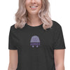 Plum Pharaoh - Women’s Embroidered Crop T-Shirt